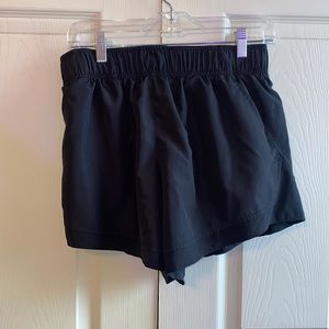 Black athletic shorts